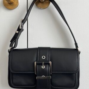 Michael Kors Colby Leather Shoulder Bag (Black)